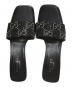 中古・古着 GUCCI (グッチ) ラインストーンヒールサンダル ブラック サイズ:SIZE 37C：11000円