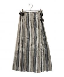 O'NEIL OF DUBLIN×Adam et Rope（オニールオブダブリン×アダム エ ロペ）の古着「リネンキルトマキシスカート」｜グレー