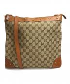 GUCCIグッチ）の古着「スタッズショルダーバッグ」｜ブラウン