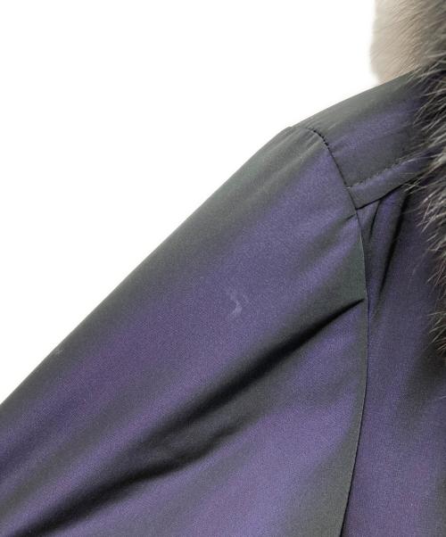 BURBERRY LONDON（バーバリーロンドン）BURBERRY LONDON (バーバリーロンドン) フォックスファー付き中綿コート ネイビー サイズ:SIZE 40の古着・服飾アイテム