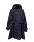 BURBERRY LONDON (バーバリーロンドン) フォックスファー付き中綿コート ネイビー サイズ:SIZE 40：20000円