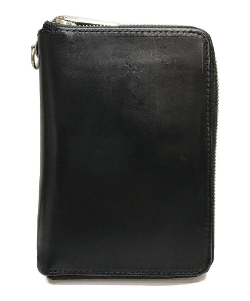 Yohji Yamamoto pour homme（ヨウジヤマモト プールオム）Yohji Yamamoto pour homme (ヨウジヤマモト プールオム) Cow Leather Zipper Wallet S ブラックの古着・服飾アイテム