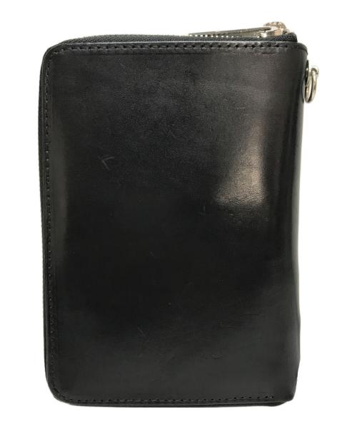 Yohji Yamamoto pour homme（ヨウジヤマモト プールオム）Yohji Yamamoto pour homme (ヨウジヤマモト プールオム) Cow Leather Zipper Wallet S ブラックの古着・服飾アイテム