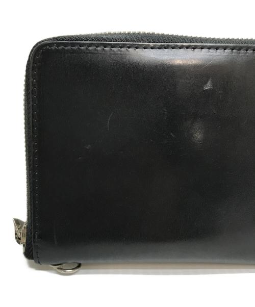 Yohji Yamamoto pour homme（ヨウジヤマモト プールオム）Yohji Yamamoto pour homme (ヨウジヤマモト プールオム) Cow Leather Zipper Wallet S ブラックの古着・服飾アイテム