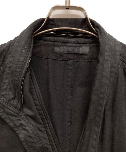 JULIUS（ユリウス）JULIUS (ユリウス) ダメージドコーティングデニムライダースジャケット ブラック サイズ:SIZE 2の古着・服飾アイテム