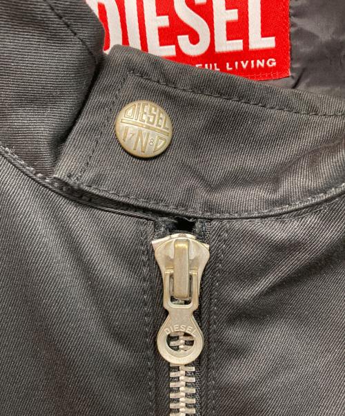 DIESEL（ディーゼル）DIESEL (ディーゼル) J-BECKバイカージャケット ブラック×ホワイト サイズ:SIZE 44の古着・服飾アイテム