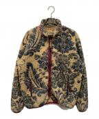 KAPITALキャピタル）の古着「ダマスク柄ボアフリースジャケット」｜ベージュ