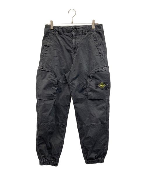 STONE ISLAND（ストーンアイランド）STONE ISLAND (ストーンアイランド) PANTALONE LOOSE カーゴパンツ ブラック サイズ:W28の古着・服飾アイテム