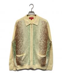 SUPREME（シュプリーム）の古着「22SS Gradient Stripe Zip Up Cardigan【グラディエント ストライプ ジップ アップ カーディガン】」｜ベージュ
