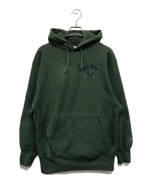 Champion（チャンピオン）Champion (チャンピオン) 90S REVERSE WEAVE （リバースウィーブ） プルオーバーパーカー グリーン サイズ:XLの古着・服飾アイテム