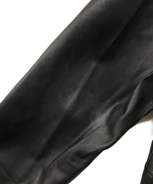 MOTOMACHI Zelal（モトマチゼラール）MOTOMACHI Zelal (モトマチゼラール) リバーシブルレザーラウンドカラーコート ブラック サイズ:9ARの古着・服飾アイテム