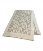 FENDIフェンディ）の古着「ズッカ柄ウールマフラー」｜ベージュ