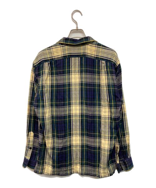 RRL（ダブルアールエル）RRL (ダブルアールエル) 開襟タータンチェックシャツ ネイビー×ベージュ サイズ:Sの古着・服飾アイテム