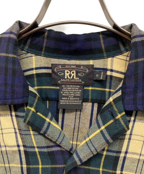 RRL（ダブルアールエル）RRL (ダブルアールエル) 開襟タータンチェックシャツ ネイビー×ベージュ サイズ:Sの古着・服飾アイテム