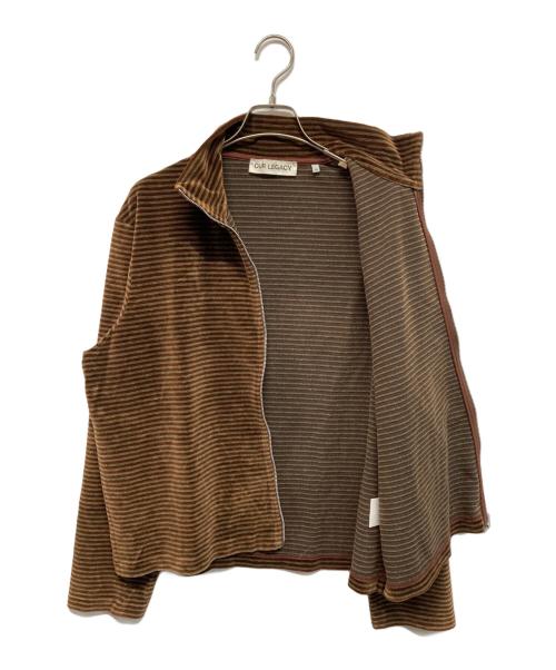 OUR LEGACY（アワーレガシー）OUR LEGACY (アワーレガシー) SHRUNKEN FULLZIP POLO(シュランケン フルジップ ポロ) ブラウン サイズ:SIZE 46の古着・服飾アイテム
