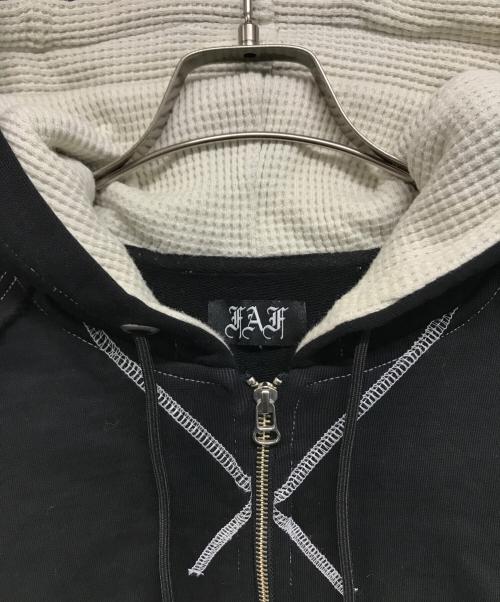 FAF Fake As Flowers（エフエーエフ(フェイクアズフラワーズ)）FAF Fake As Flowers (エフエーエフ(フェイクアズフラワーズ)) AGED ZIP UP HOODIE（エイジド　ジップアップフーディー） ブラック サイズ:1の古着・服飾アイテム
