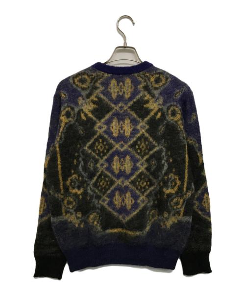 TOGA VIRILIS（トーガ ビリリース）TOGA VIRILIS (トーガ ビリリース) Mohair jacquard knit（モヘア ジャカード ニット） ネイビー×ブラック サイズ:Mの古着・服飾アイテム