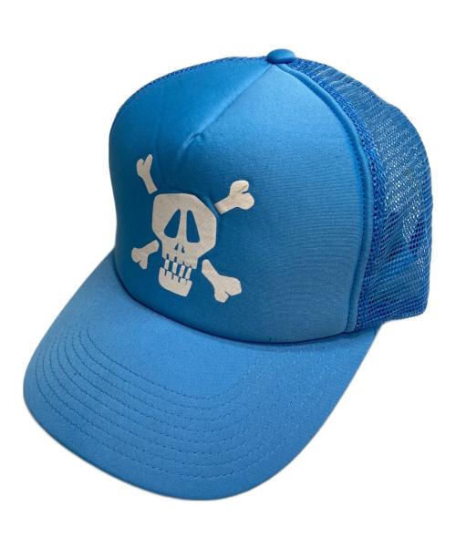 stussy（ステューシー）stussy (ステューシー) 90sスカルボーンメッシュキャップ ブルーの古着・服飾アイテム