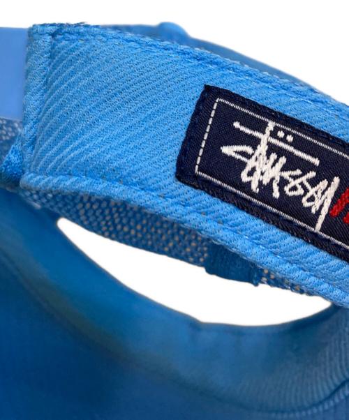 stussy（ステューシー）stussy (ステューシー) 90sスカルボーンメッシュキャップ ブルーの古着・服飾アイテム