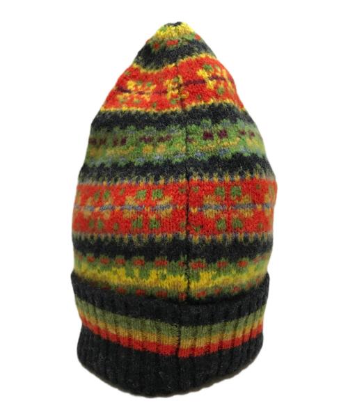 nicholas daley（ニコラス デイリー）Nicholas Daley (ニコラス デイリー) ニット帽 レッド×グレーの古着・服飾アイテム