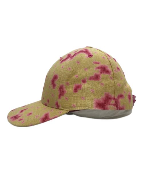 stussy（ステューシー）stussy (ステューシー) 90’Ｓスカル刺繍キャップ ベージュ×ピンクの古着・服飾アイテム