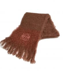 LOEWE（ロエベ）の古着「グラデーション アナグラムロゴウール混モヘアマフラー」｜ピンク