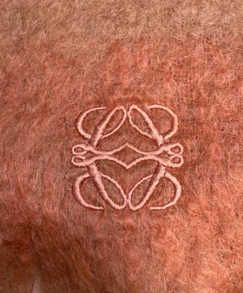 LOEWE（ロエベ）LOEWE (ロエベ) グラデーション アナグラムロゴウール混モヘアマフラー ピンクの古着・服飾アイテム