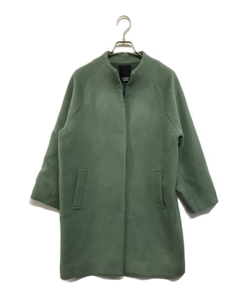 NOMBRE IMPAIR（ノンブルアンペール）NOMBRE IMPAIR (ノンブルアンペール) ウールシャギーボトルネックコート グリーン サイズ:FREEの古着・服飾アイテム