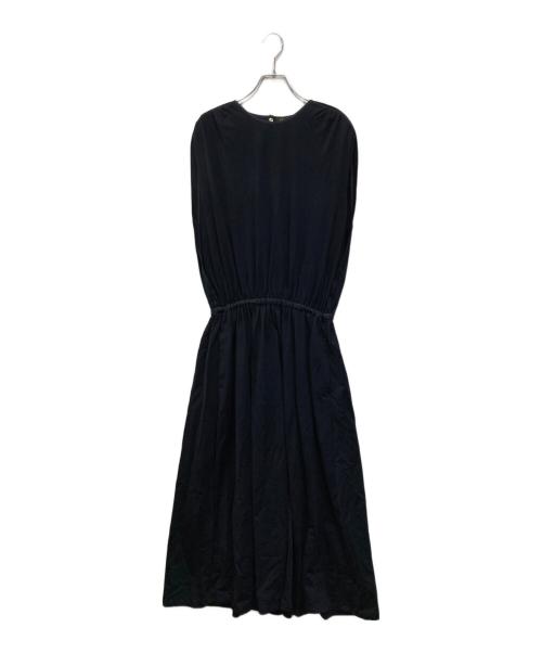 DRAWER（ドゥロワー）Drawer (ドゥロワー) PRE2 天竺ケープスリーブワンピース ネイビー サイズ:SIZE 38の古着・服飾アイテム