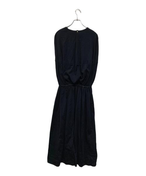 DRAWER（ドゥロワー）Drawer (ドゥロワー) PRE2 天竺ケープスリーブワンピース ネイビー サイズ:SIZE 38の古着・服飾アイテム