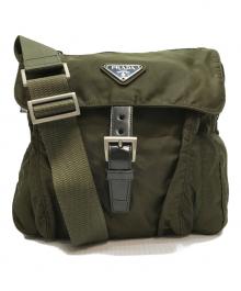 PRADA（プラダ）の古着「ナイロンショルダーバッグ」｜オリーブ