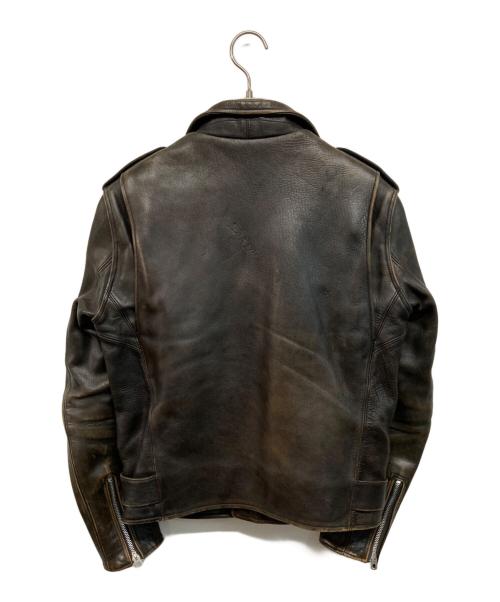 FINE CREEK LEATHERS（ファインクリークレザーズ）FINE CREEK LEATHERS (ファインクリークレザーズ) レオンカスタム レザーライダースジャケット ブラウン サイズ:SIZE 38の古着・服飾アイテム
