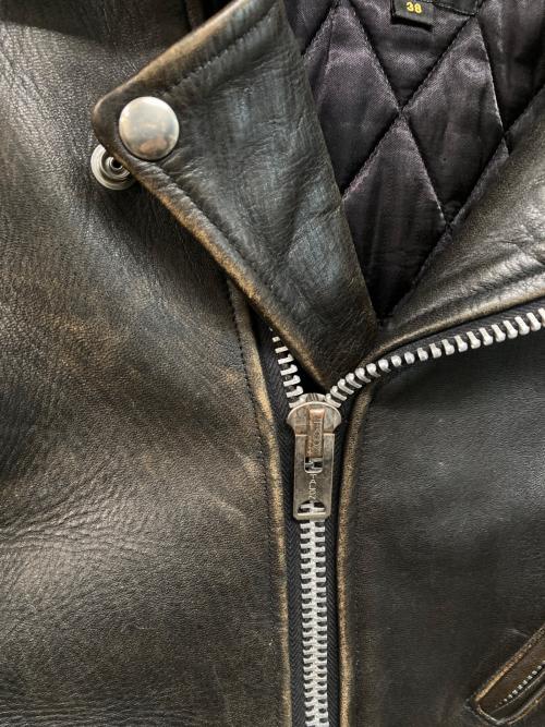 FINE CREEK LEATHERS（ファインクリークレザーズ）FINE CREEK LEATHERS (ファインクリークレザーズ) レオンカスタム レザーライダースジャケット ブラウン サイズ:SIZE 38の古着・服飾アイテム