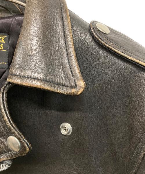 FINE CREEK LEATHERS（ファインクリークレザーズ）FINE CREEK LEATHERS (ファインクリークレザーズ) レオンカスタム レザーライダースジャケット ブラウン サイズ:SIZE 38の古着・服飾アイテム