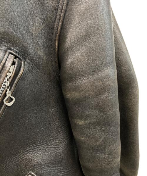 FINE CREEK LEATHERS（ファインクリークレザーズ）FINE CREEK LEATHERS (ファインクリークレザーズ) レオンカスタム レザーライダースジャケット ブラウン サイズ:SIZE 38の古着・服飾アイテム