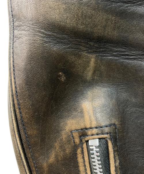 FINE CREEK LEATHERS（ファインクリークレザーズ）FINE CREEK LEATHERS (ファインクリークレザーズ) レオンカスタム レザーライダースジャケット ブラウン サイズ:SIZE 38の古着・服飾アイテム