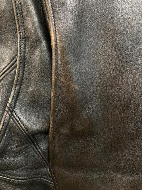 FINE CREEK LEATHERS（ファインクリークレザーズ）FINE CREEK LEATHERS (ファインクリークレザーズ) レオンカスタム レザーライダースジャケット ブラウン サイズ:SIZE 38の古着・服飾アイテム