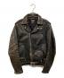 FINE CREEK LEATHERS（ファインクリークレザーズ）の古着「レオンカスタム レザーライダースジャケット」｜ブラウン