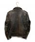 FINE CREEK LEATHERS (ファインクリークレザーズ) レオンカスタム レザーライダースジャケット ブラウン サイズ:SIZE 38：150000円