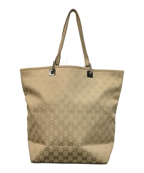 GUCCI（グッチ）GUCCI (グッチ) GGキャンバストートバッグ ベージュの古着・服飾アイテム