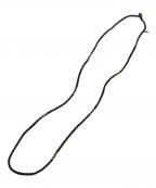 M.Cohenエム・コーエン）の古着「レザー×ボタンネックレス」｜ブラック×ゴールド