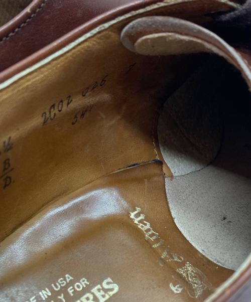 Alden（オールデン）Alden (オールデン) Vチップシューズ ブラウン サイズ:SIZE 6 1/2 B/D 24.5~25cm相当の古着・服飾アイテム