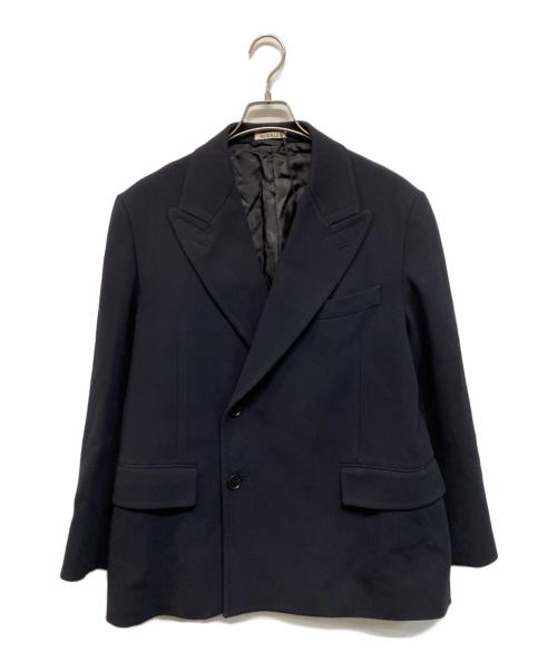 AURALEE（オーラリー）AURALEE (オーラリー) DOUBLE CLOTH HIGH COUNT WOOL JACKET(ダブル・クロス・ハイ・カウント・ウール・ジャケット) ネイビー サイズ:4の古着・服飾アイテム
