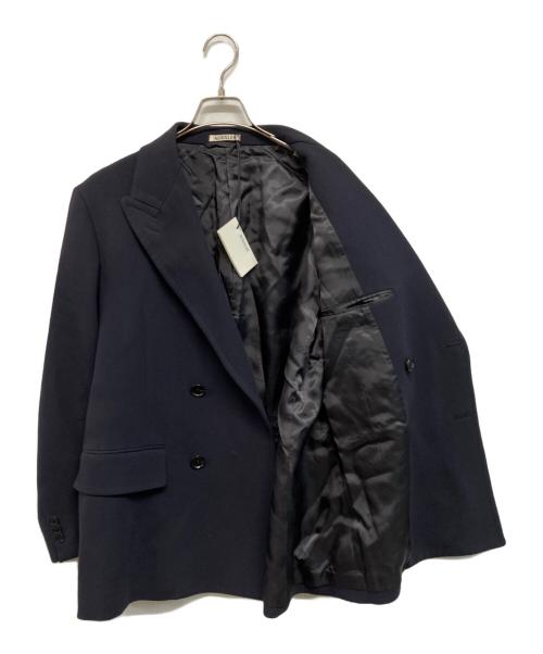 AURALEE（オーラリー）AURALEE (オーラリー) DOUBLE CLOTH HIGH COUNT WOOL JACKET(ダブル・クロス・ハイ・カウント・ウール・ジャケット) ネイビー サイズ:4の古着・服飾アイテム