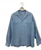 A.PRESSEアプレッセ）の古着「Open Collar Shirt」｜ブルー