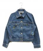 PS Paul SmithＰＳポールスミス）の古着「フラワーエンブロイダリー デニムジャケット」｜ブルー