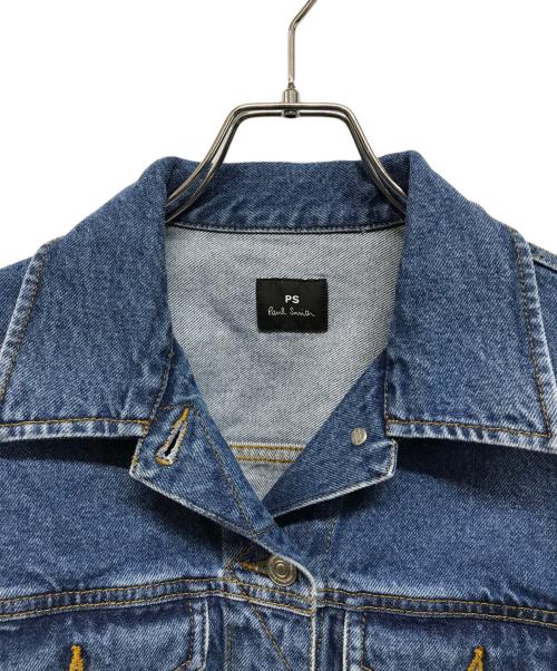 PS Paul Smith（ＰＳポールスミス）PS Paul Smith (ＰＳポールスミス) フラワーエンブロイダリー デニムジャケット ブルー サイズ:SIZE 40の古着・服飾アイテム