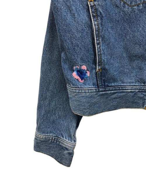 PS Paul Smith（ＰＳポールスミス）PS Paul Smith (ＰＳポールスミス) フラワーエンブロイダリー デニムジャケット ブルー サイズ:SIZE 40の古着・服飾アイテム