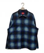 SUPREMEシュプリーム）の古着「Shadow Plaid Fleece Shirt　フリースシャツ」｜ブルー