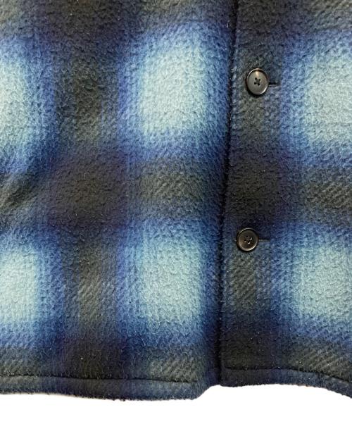 SUPREME（シュプリーム）SUPREME (シュプリーム) Shadow Plaid Fleece Shirt　フリースシャツ ブルー サイズ:Lの古着・服飾アイテム